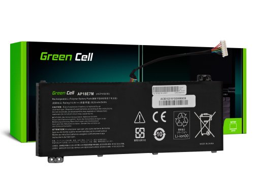Green Cell Bateria AP18E7M AP18E8M para Acer Nitro AN515-44 AN515-45 AN515-54 AN515-55 AN515-57 AN515-58 AN517-51