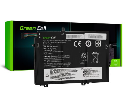 Green Cell Bateria L17C3P52 L17L3P52 L17M3P53 L17M3P54 para Lenovo ThinkPad L480 L490 L580 L590 L14 L15 Gen 1 Gen 2