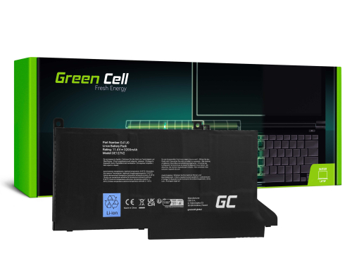 Green Cell Bateria DJ1J0 para Dell Latitude 7280 7290 7380 7390 7480 7490