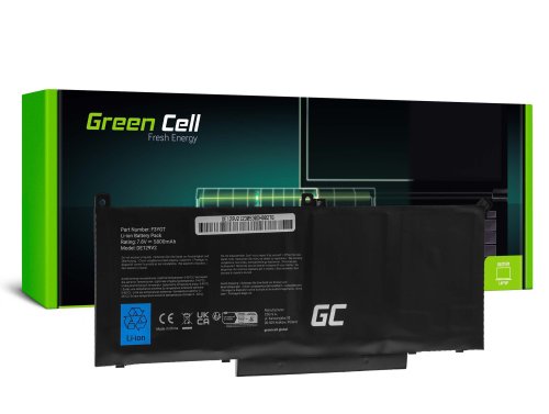 Green Cell Bateria F3YGT para Dell Latitude 7280 7290 7380 7390 7480 7490