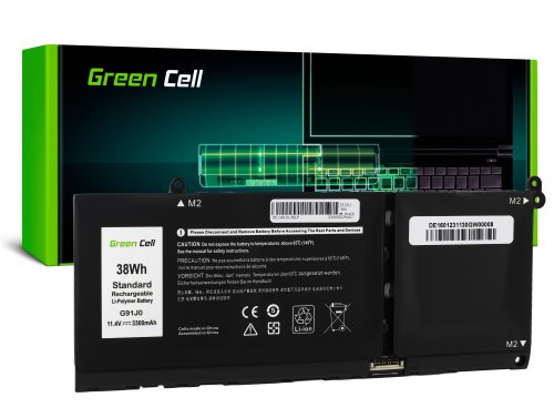 Green Cell Bateria G91J0 para Dell Latitude 3320 3330 3520 Inspiron 15 3511 3525 5510