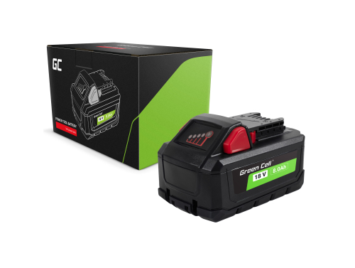 Bateria Green Cell (Li-Ion 18V 8Ah) para ferramentas elétricas Milwaukee M18 18 V Bateria de substituição HB8 4932471070