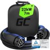 Green Cell Snap Cabo de Carga Tipo 2 EV 22kW 7m para Tesla Model 3 S X Y, Kia EV6, Hyundai IONIQ 5, BMW i3, Ford Mach-E