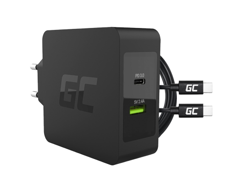 Green Cell 45W USB-C PD com cabo USB-C e porta USB adicional