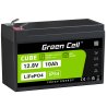 Green Cell CUBE LiFePO4 Bateria 10Ah 12.8V 128Wh de fosfato de ferro de lítio para UPS, Energia de emergência, Scooter, Quad