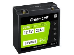 Green Cell CUBE LiFePO4 Bateria 20Ah 12.8V 256Wh de fosfato de ferro de lítio para Cortador de relé, Veículos eléctricos