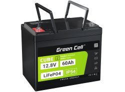 Green Cell CUBE LiFePO4 Bateria 60Ah 12.8V 768Wh de fosfato de ferro de lítio para Motores eléctricos, Autocaravanas, Elevadore