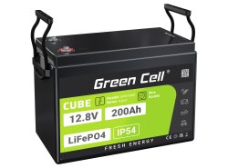 Green Cell CUBE LiFePO4 Bateria 200Ah 12.8V 2560Wh de fosfato de ferro de lítio para Painéis Solares, Casas móveis e Barco