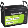 Green Cell CUBE LiFePO4 Bateria 200Ah 12.8V 2560Wh de fosfato de ferro de lítio para Painéis Solares, Casas móveis e Barco