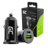 Carregador de carro Green Cell PowerRide Nano38 38W 6A USB-C USB-A com carregamento rápido Power Delivery 3.0 e Ultra Charge