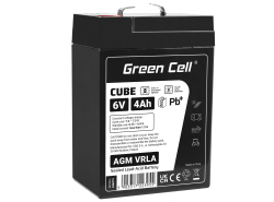 Green Cell CUBE AGM IP54 6V 4Ah Bateria de chumbo livre de manutenção para trator e carro