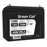 Green Cell CUBE AGM IP54 12V 75Ah Bateria de chumbo livre de manutenção para motor elétrico e autocaravana