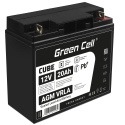 Bateria AGM GEL 12V 20Ah bateria de chumbo Green Cell livre de manutenção para barcos a motor e veículos elétricos