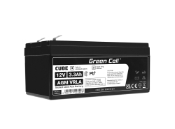 Bateria AGM GEL 12V 3,3Ah bateria de chumbo Green Cell livre de manutenção para caixas registradoras e contadores