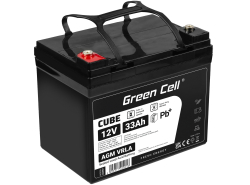 Bateria AGM GEL 12V 33Ah bateria de chumbo Green Cell livre de manutenção para scooters e barcos de pesca