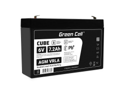 AGM GEL Batterie 6V 7.2Ah Blei Akku Green Cell Wartungsfreie für Rasenmäher und Traktor