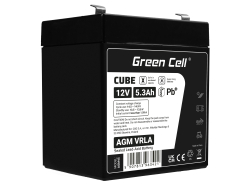 AGM GEL Batterie 12V 5.3Ah Blei Akku Green Cell Wartungsfreie für Alarm und Auto