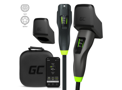 Green Cell GC Habu Carregador Móvel EV 11kW 7m Tipo 2 CEE 16A Wallbox com App + Habu Holder - suporte para cabo de carga EV
