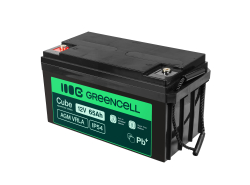 Bateria Green Cell Cube AGM VRLA IP54 12V 65Ah sem manutenção para cortador de grama, scooter, barco e cadeiras de rodas