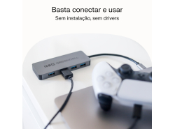 Adapter Basic HUB Greencell USB-C 4in1 (4×USB-A 3.0) – szybki transfer do 5 Gb/s