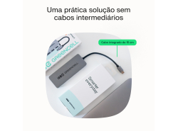 Adapter Basic HUB Greencell USB-C 4in1 (4×USB-A 3.0) – szybki transfer do 5 Gb/s