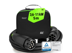 Green Cell Snap Cabo de Carga Tipo 2 EV 11kW 5m para Tesla Model 3 S X Y, Kia EV6, Hyundai IONIQ 5, BMW i3, Ford Mach-E