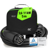 Green Cell Snap Cabo de Carga Tipo 2 EV 11kW 5m para Tesla Model 3 S X Y, Kia EV6, Hyundai IONIQ 5, BMW i3, Ford Mach-E