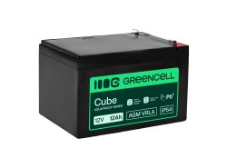Greencell AGM VRLA 12V 12Ah bateria sem manutenção para caixa registradora, brinquedos, câmeras (151x98.5x95mm)