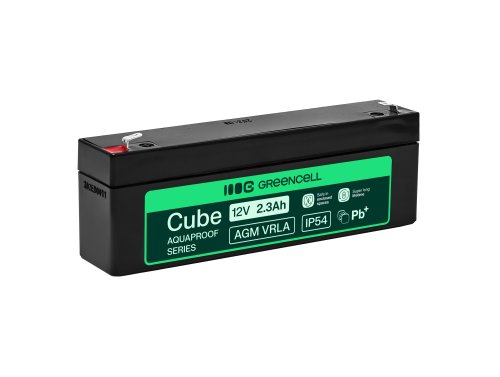 Greencell AGM VRLA 12V 2.5Ah bateria sem manutenção para caixa registradora, brinquedos, câmeras (178x36x66mm)