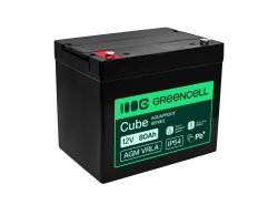 Greencell AGM VRLA 12V 80Ah bateria sem manutenção para UPS, balanças, camper (260x168x216mm)