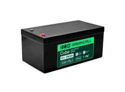 Greencell AGM VRLA 12V 250Ah acumulador sem manutenção para barcos, fotovoltaica, painéis solares (520x268x225mm)