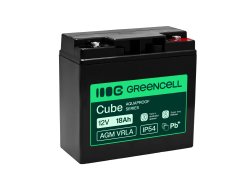 Greencell AGM VRLA 12V 18Ah bateria sem manutenção para caixa registradora, brinquedos, câmeras (181x77x167mm)