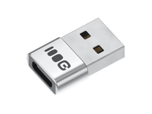 Adaptador Plug&Play Greencell 2.4A USB-A para USB-C 480 Mbps 12W alumínio