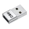 Adaptador Plug&Play Greencell 2.4A USB-A para USB-C 480 Mbps 12W alumínio