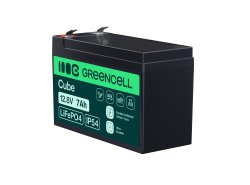 Green Cell CUBE LiFePO4 Bateria 7Ah 12.8V 89.6Wh de fosfato de ferro de lítio para UPS, Alarme, Brinquedo, CCTV Carro infantil
