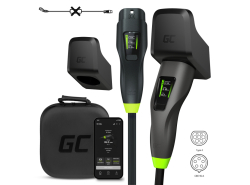 Green Cell GC Habu Carregador Móvel EV 11kW 7m Tipo 2 CEE 16A Wallbox com App + Habu Holder - suporte para cabo de carga EV