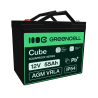 Green Cell CUBE AGM IP54 12V 55Ah Bateria de chumbo livre de manutenção para barcos e botes