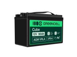 Bateria AGM GEL 12V 90Ah bateria de chumbo Green Cell livre de manutenção para autocaravanas e fotovoltaicos