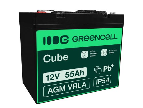 Bateria AGM GEL 12V 55Ah bateria de chumbo Green Cell livre de manutenção para barcos e botes