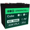 Bateria AGM GEL 12V 55Ah bateria de chumbo Green Cell livre de manutenção para barcos e botes