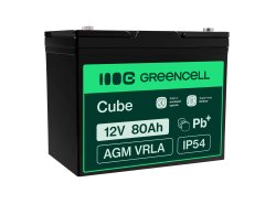 Bateria Green Cell® AGM 12V 80Ah VRLA bateria de chumbo-ácido sem manutenção para iate veleiro solar campista casas móveis