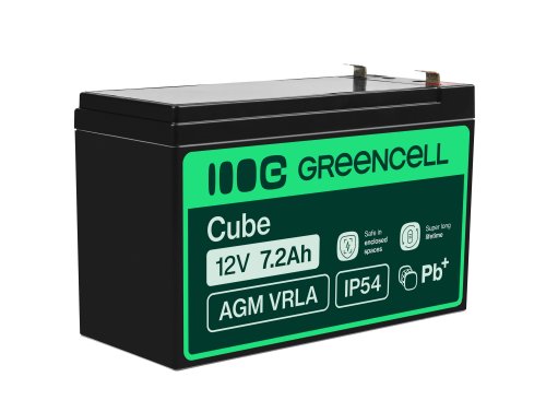 Bateria AGM GEL 12V 7,2Ah bateria de chumbo Green Cell livre de manutenção para UPS e monitoramento