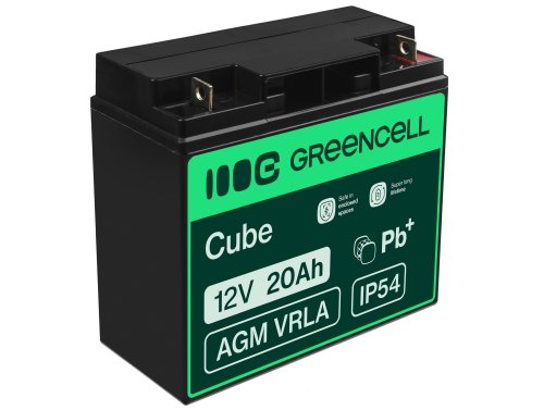 Bateria AGM GEL 12V 20Ah bateria de chumbo Green Cell livre de manutenção para barcos a motor e veículos elétricos