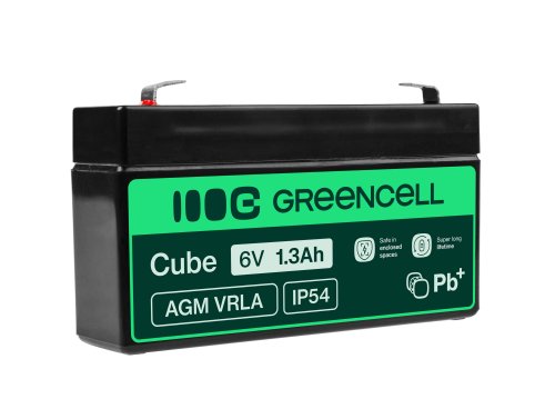 Bateria AGM GEL 6V 1,3Ah bateria de chumbo Green Cell livre de manutenção para medidor e escala