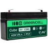 Bateria AGM GEL 6V 1,3Ah bateria de chumbo Green Cell livre de manutenção para medidor e escala