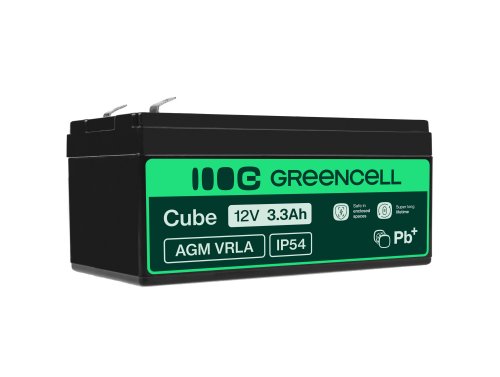 Bateria AGM GEL 12V 3,3Ah bateria de chumbo Green Cell livre de manutenção para caixas registradoras e contadores