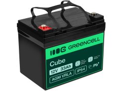 Bateria AGM GEL 12V 33Ah bateria de chumbo Green Cell livre de manutenção para scooters e barcos de pesca