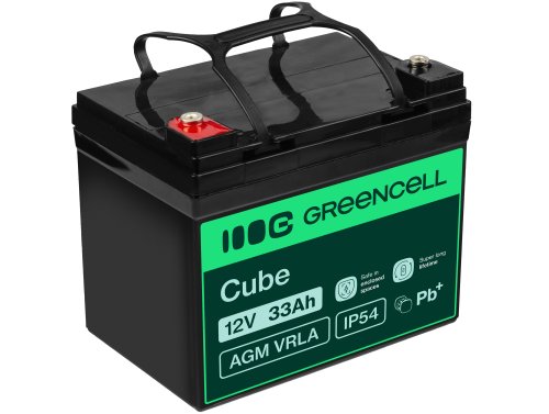 Bateria AGM GEL 12V 33Ah bateria de chumbo Green Cell livre de manutenção para scooters e barcos de pesca
