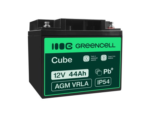 Bateria AGM GEL 12V 44Ah bateria de chumbo Green Cell livre de manutenção para sistemas fotovoltaicos e cadeiras de rodas