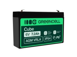 Bateria AGM GEL 6V 7,2Ah bateria de chumbo Green Cell livre de manutenção para cortadores de grama e tratores
